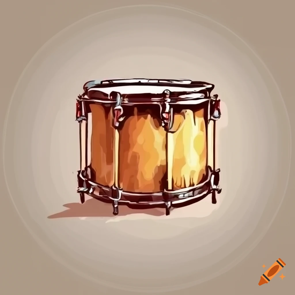 Digital drawing of a snare drum on Craiyon