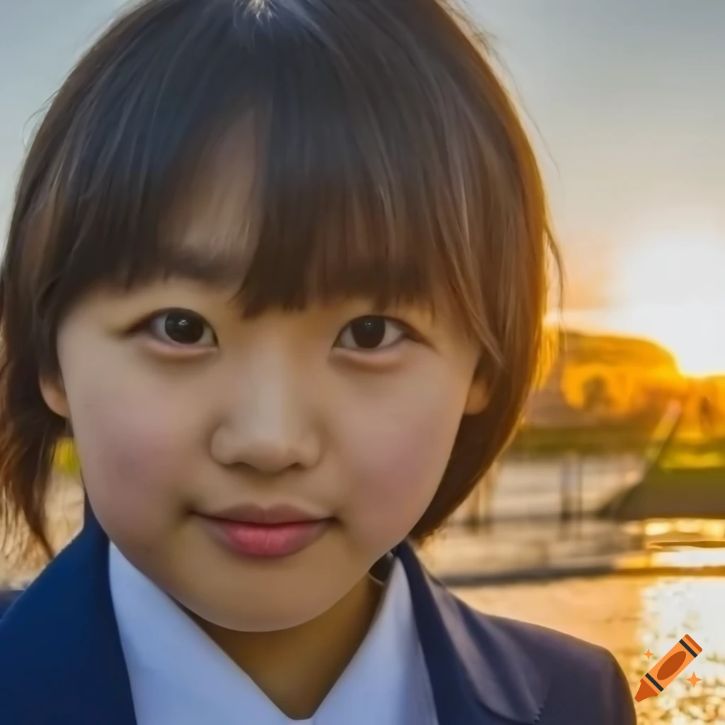 portrait of a Japanese girl in school uniform