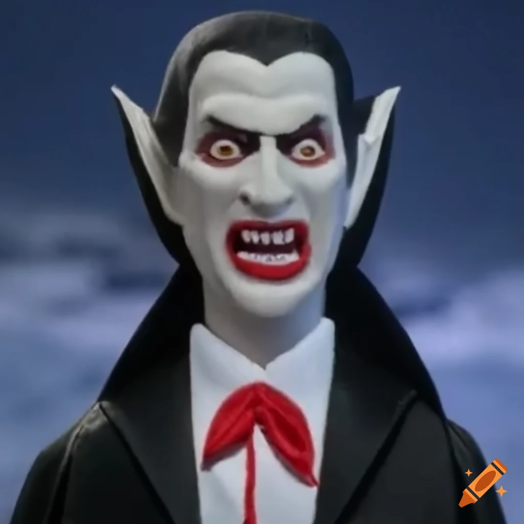 Stop motion dracula in 80s christmas special on Craiyon