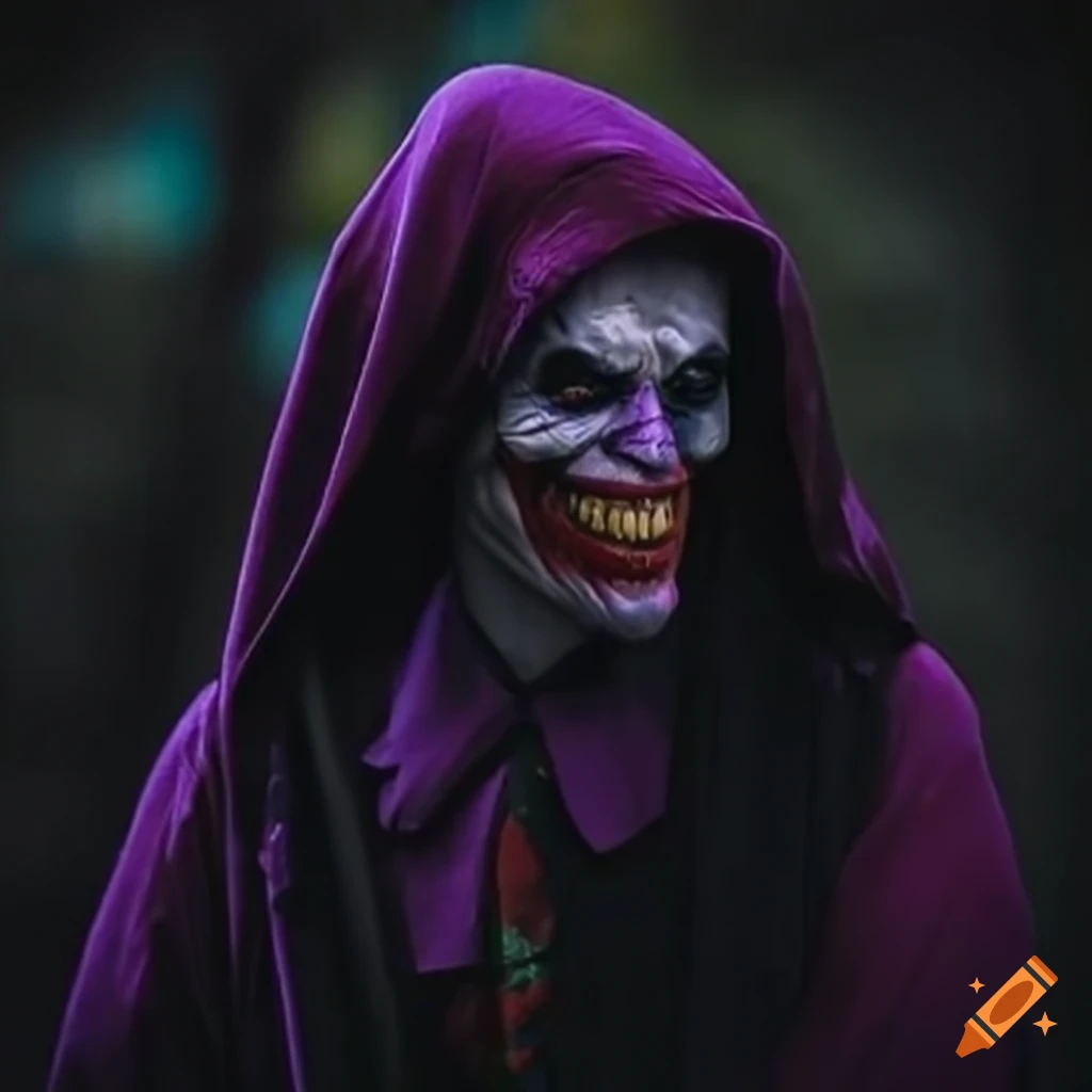 illustration of The Joker as The Grim Reaper