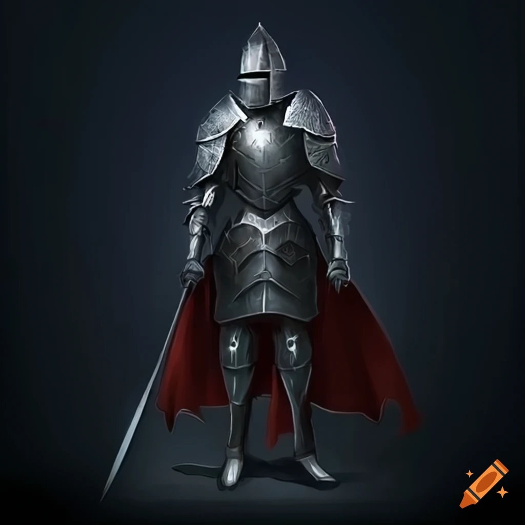 image of a mysterious knight in shining armor