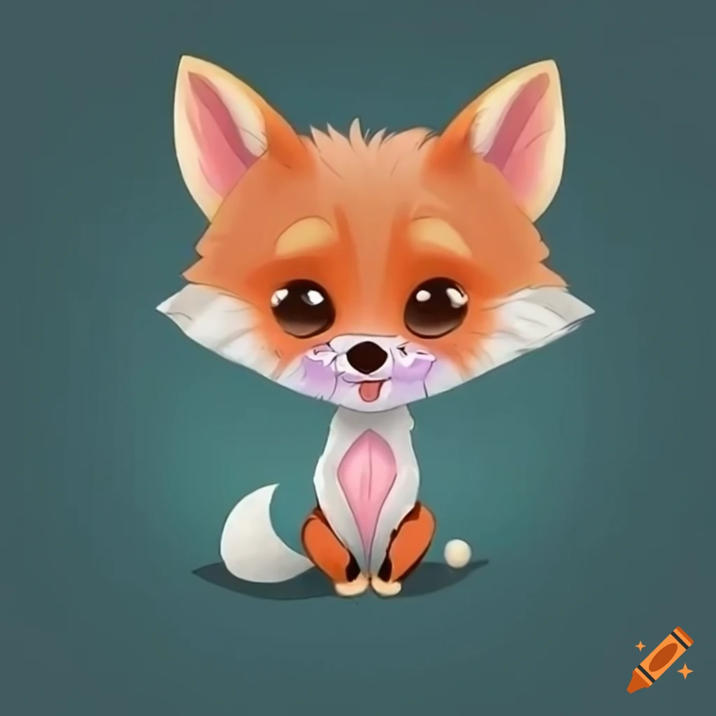 Cute fox with puffy cheeks on Craiyon