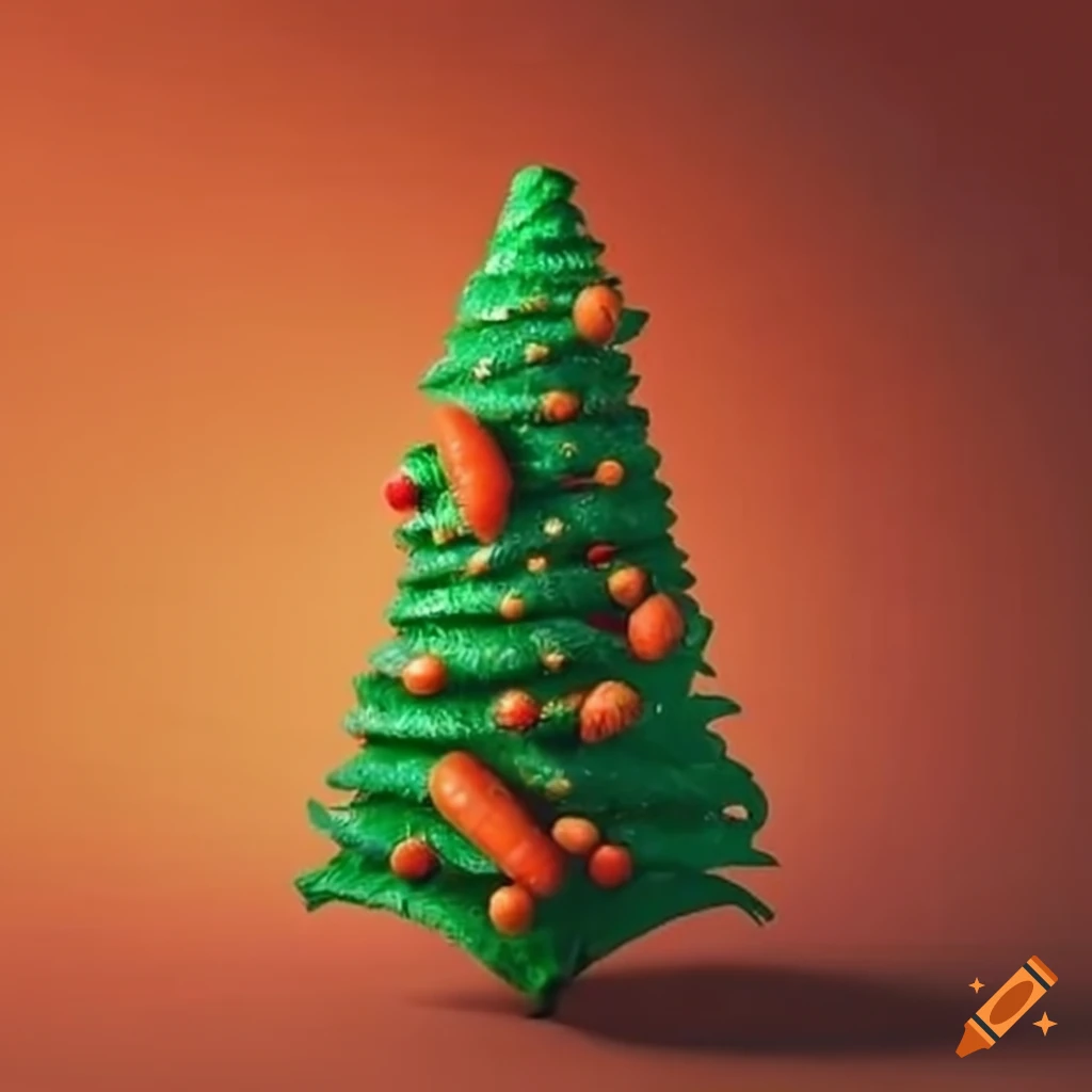festive carrot Christmas tree