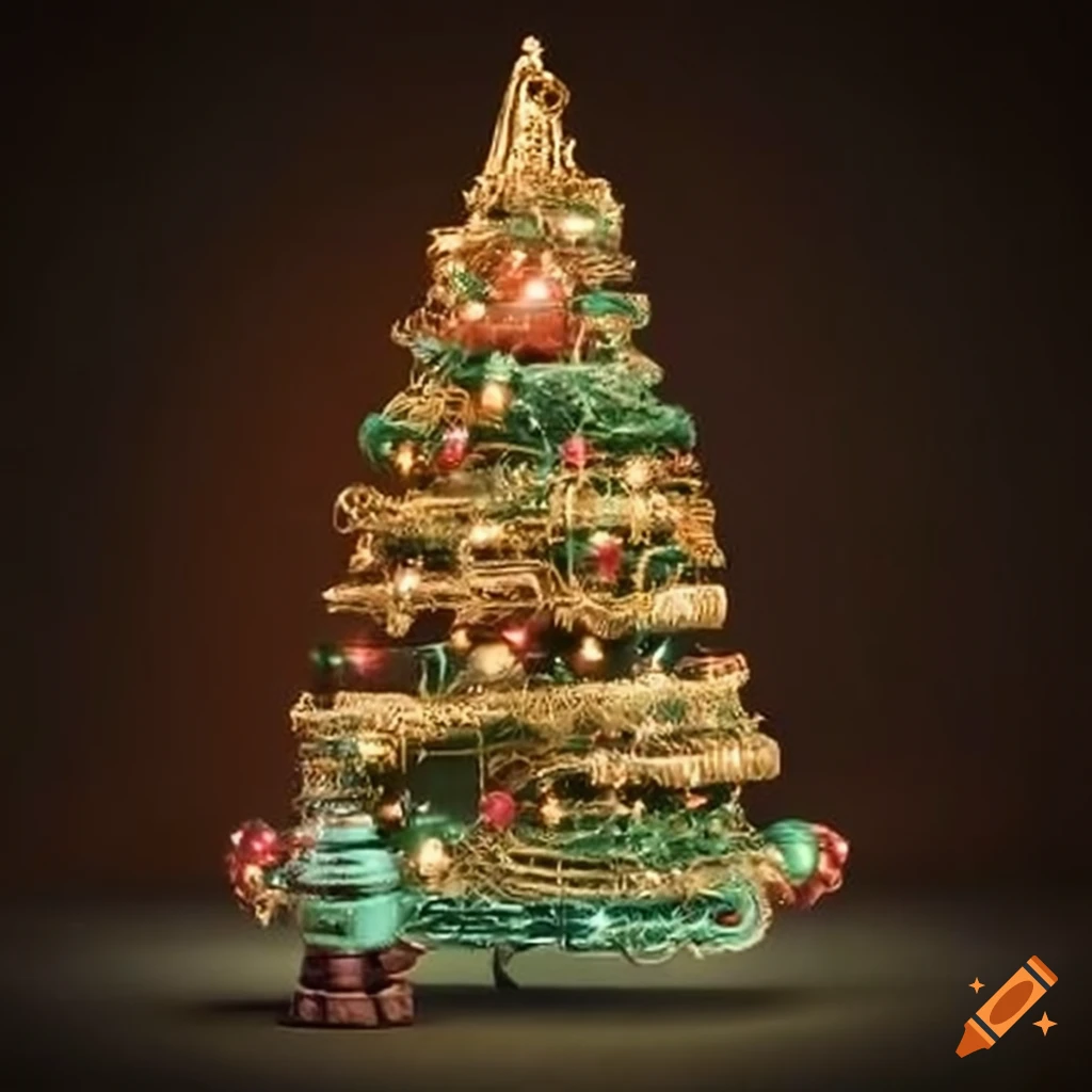 Unique Christmas Tree With Gas Pipes