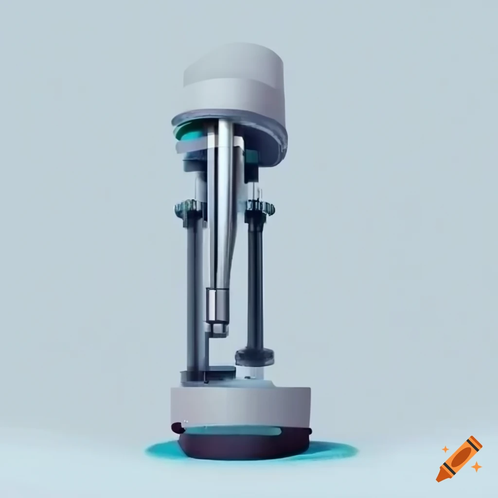 Side view of a long linear accelerator on Craiyon