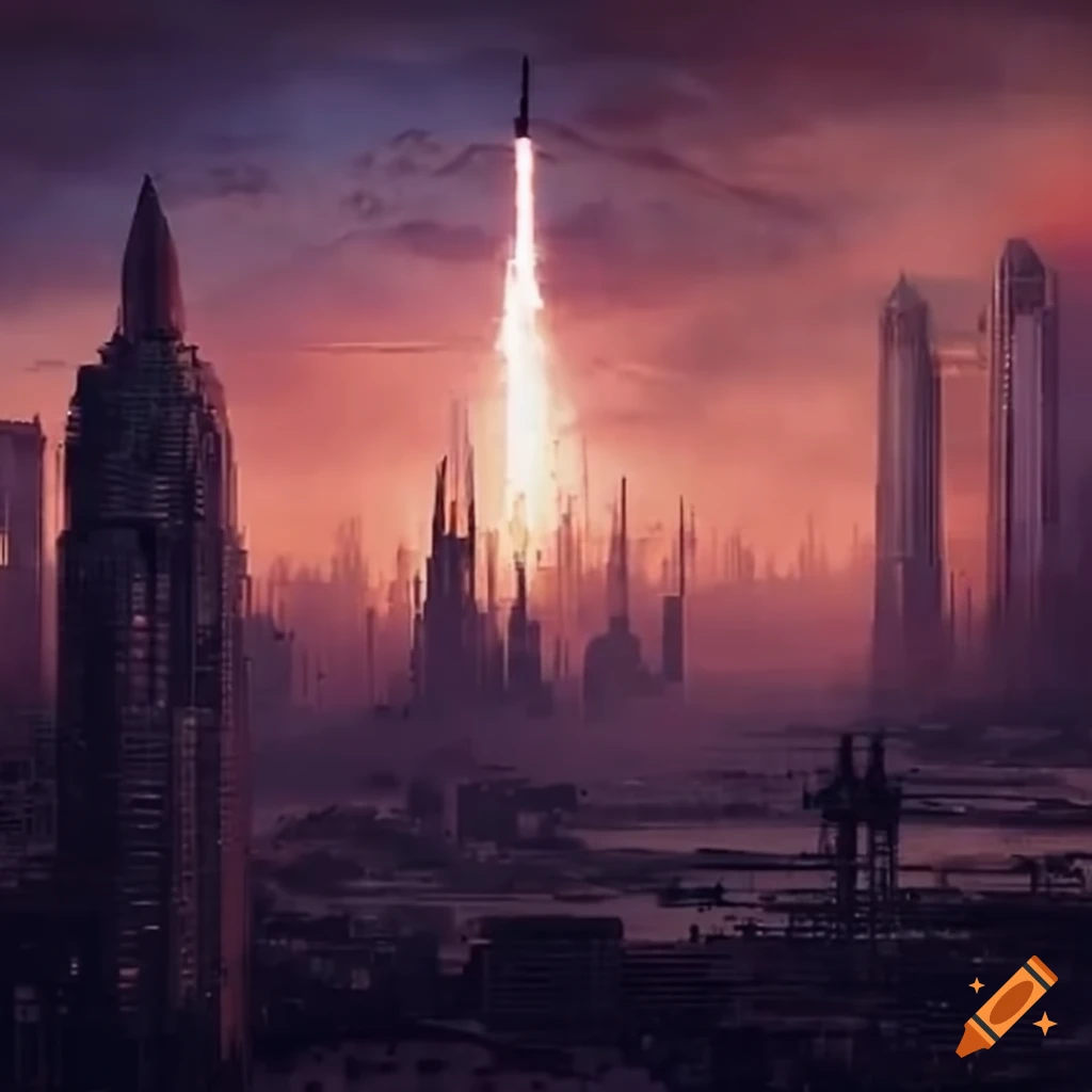 image-of-a-post-apocalyptic-metropolis-with-rockets-launching
