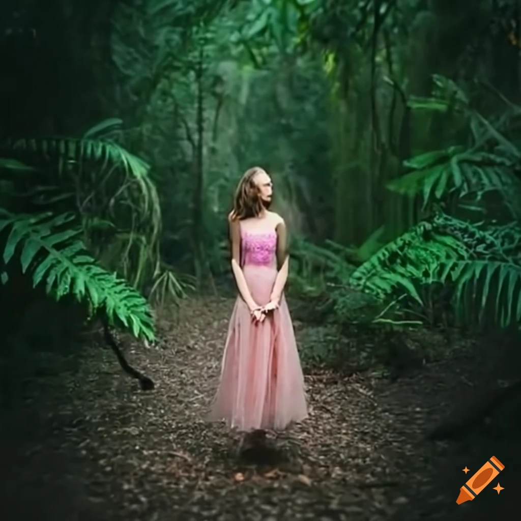 girl named Lili standing in a jungle