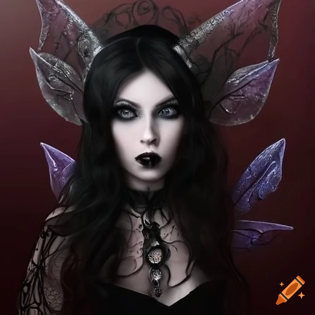 Gothic fairy artwork on Craiyon