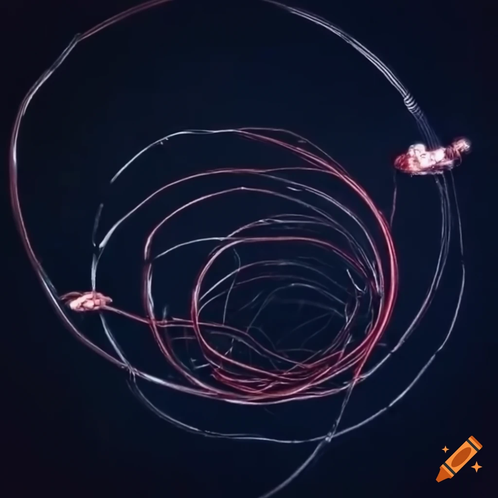 Surreal floating wire object in a strange space on Craiyon