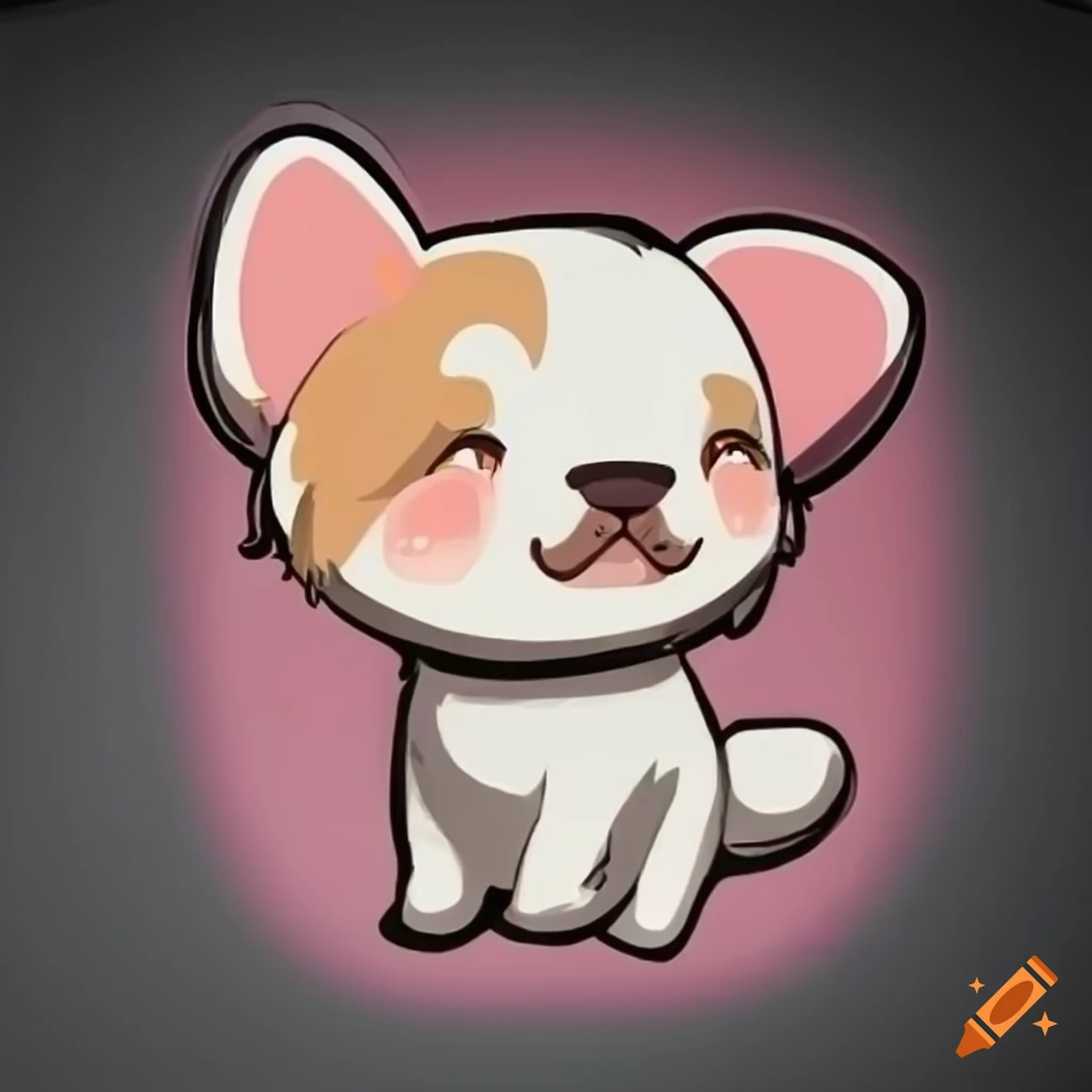 Cute anime dog sticker on Craiyon