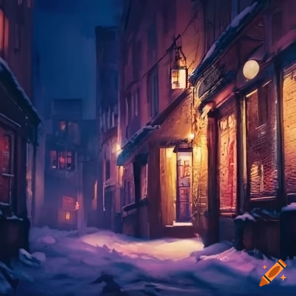 peaceful-winter-night-in-an-old-city-bar-on-craiyon