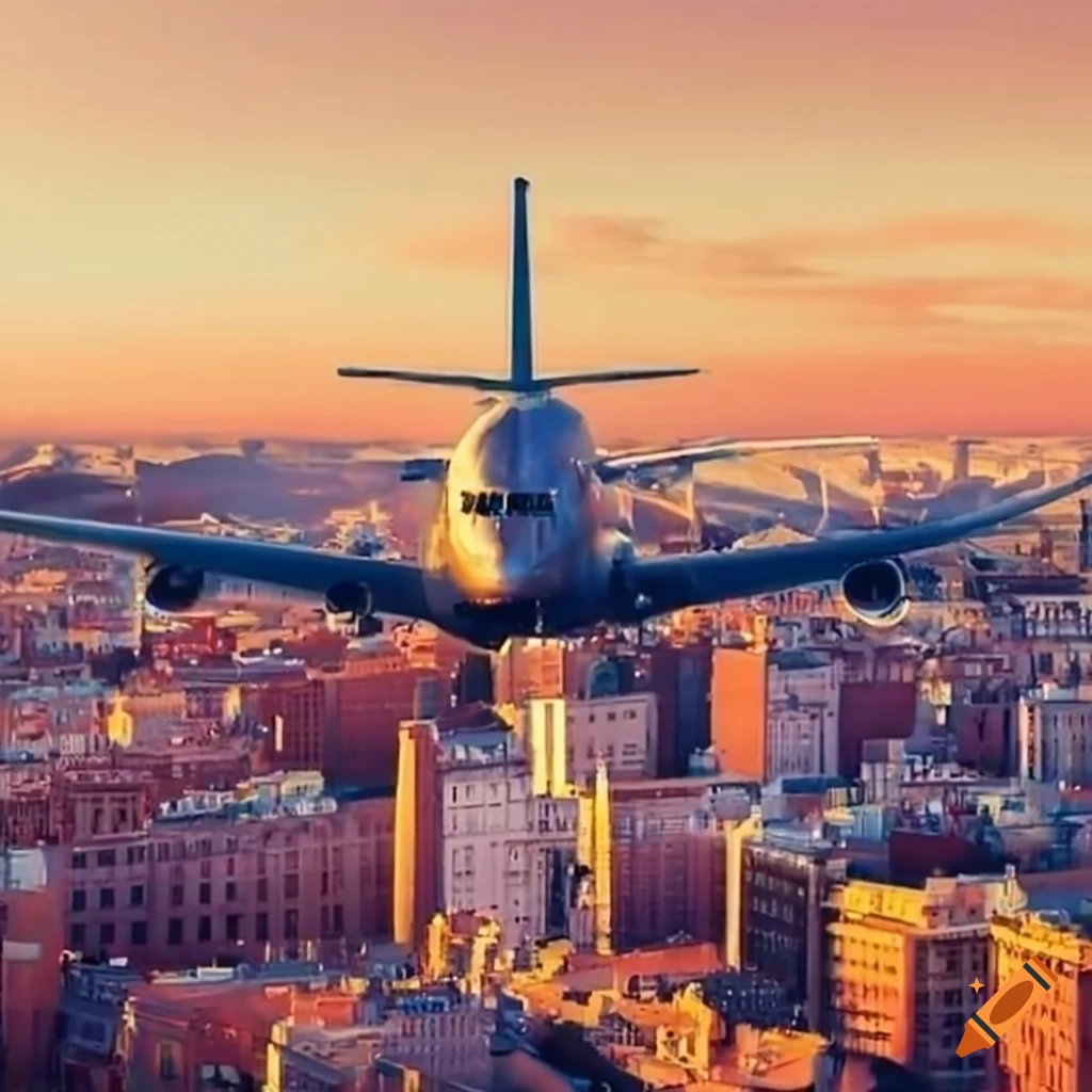 View Of A Plane In Madrid On Craiyon