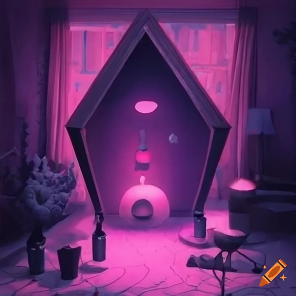 Kawaii Goth House In A Coffin Form On Craiyon