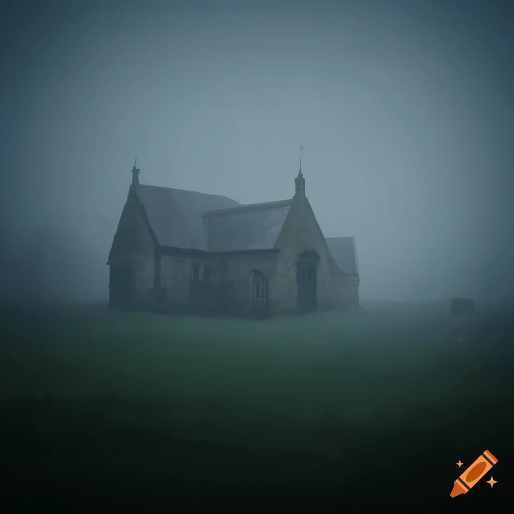 picture of a misty British village
