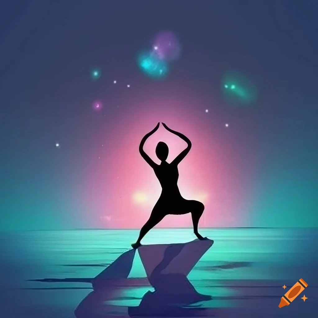 poster for a free yoga class with a vibrant atmosphere