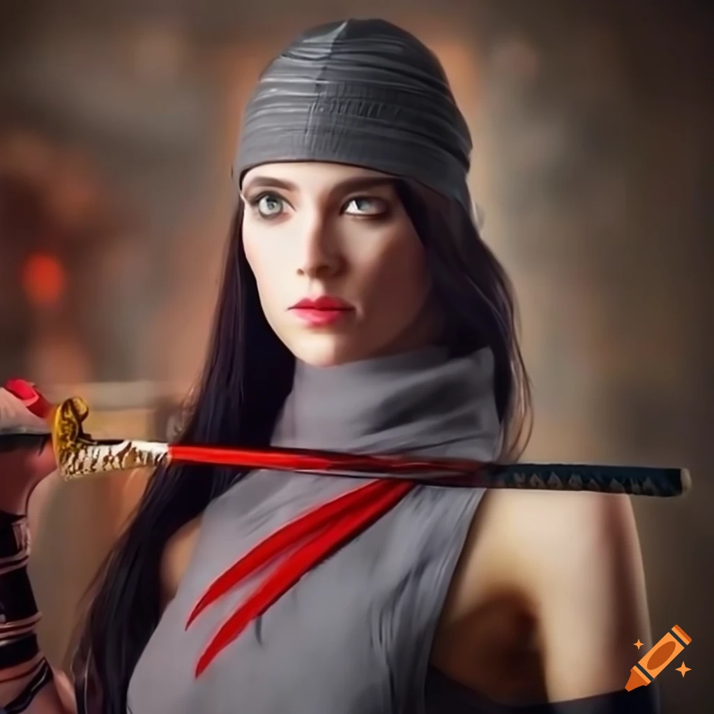 vibrant portrait of Alexandra Botez as Elektra Assassin