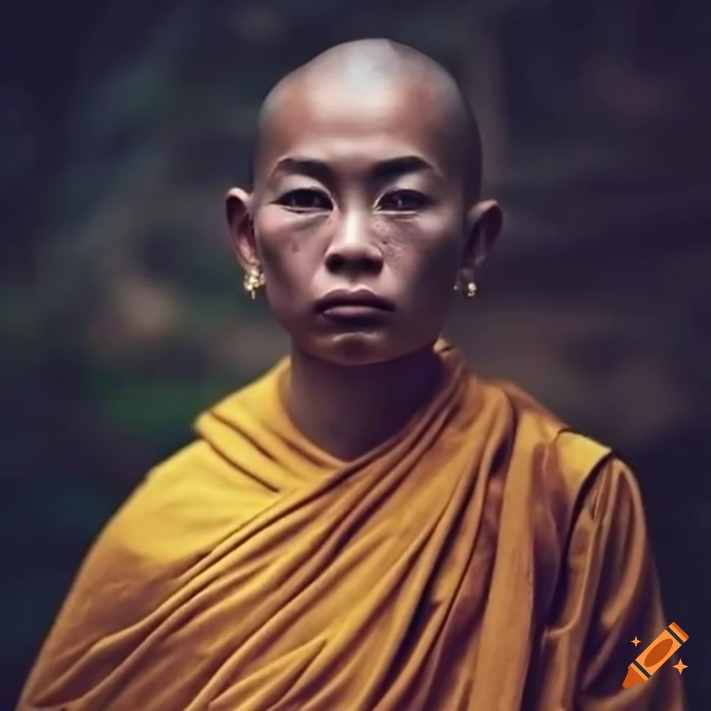 Buddhist monk avatar with a Snapchat filter