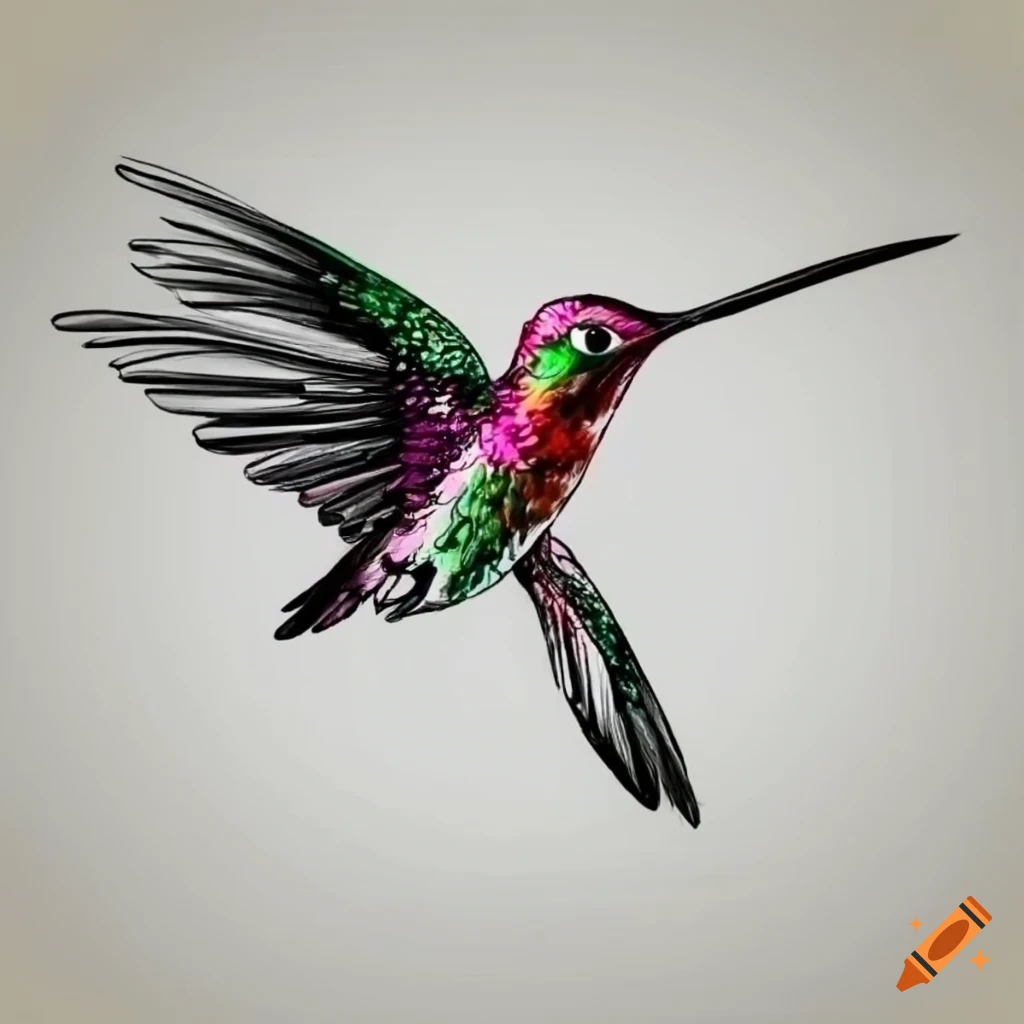 Buy Hummingbird Single Line Temporary Tattoo Online in India - Etsy