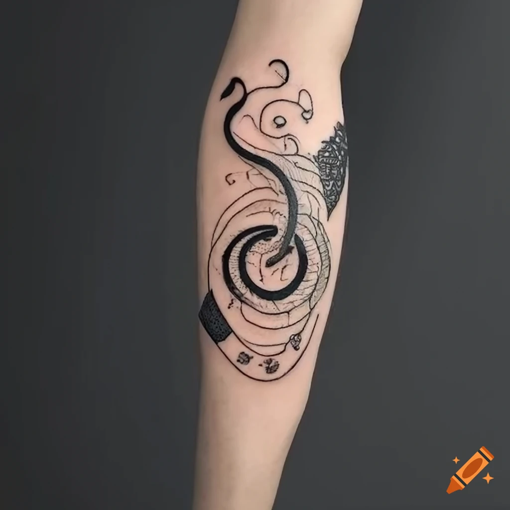Ouroboros tattoo design. Fish. Snake. Isolated Stock Vector by ©matahiasek  87881436