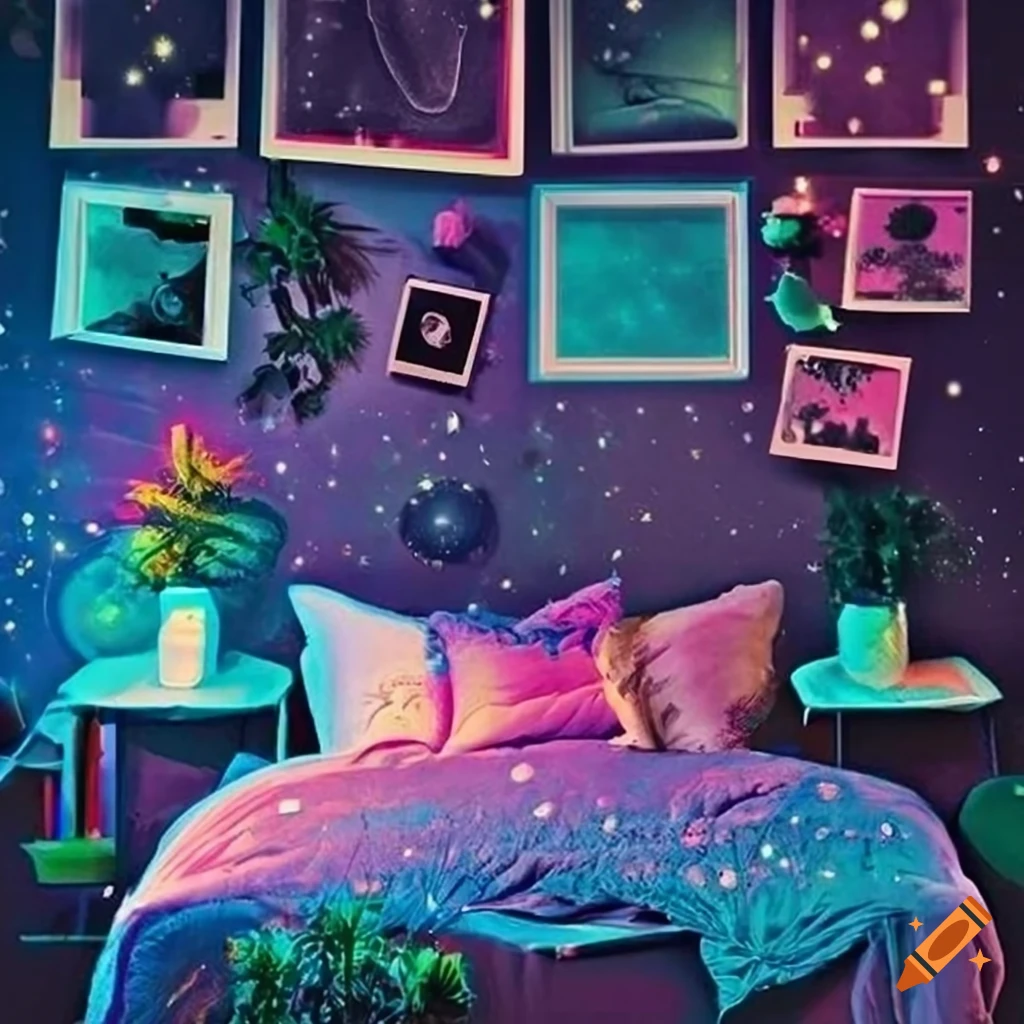 Cosmic Hippie Bedroom Decor With