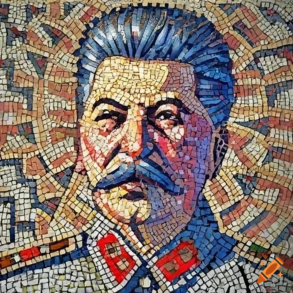 mosaic portrait of Joseph Stalin