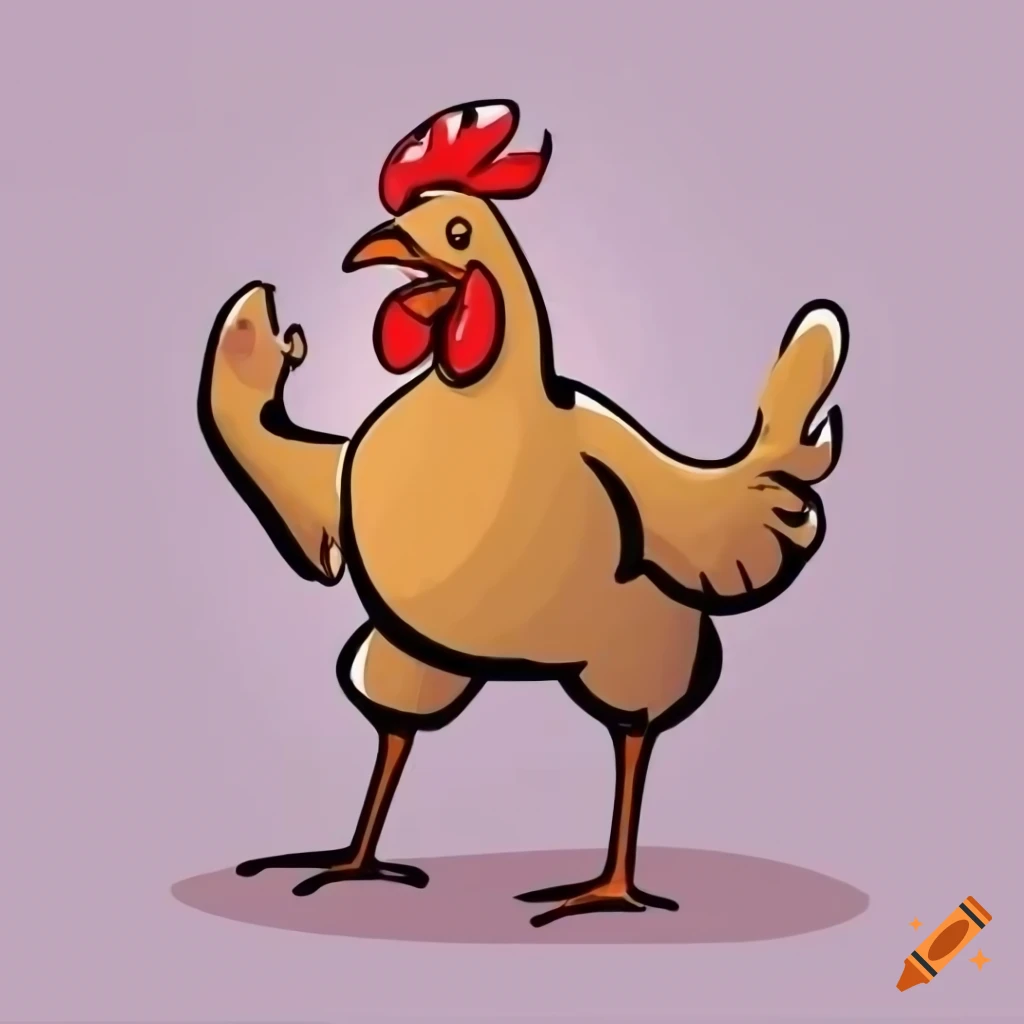 Cartoon Chicken Driving A Food Truck On Craiyon