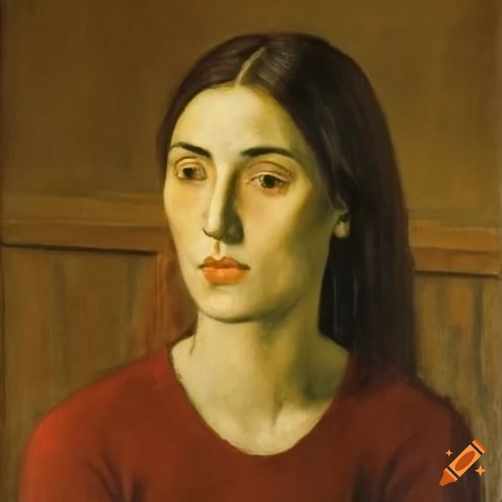 Portrait painting by balthus on Craiyon