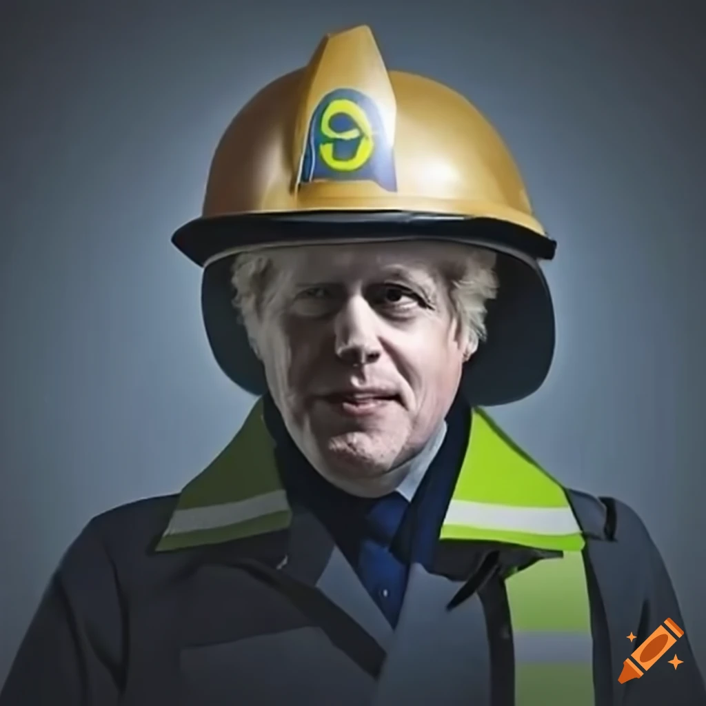 Boris johnson in a fireman helmet on Craiyon