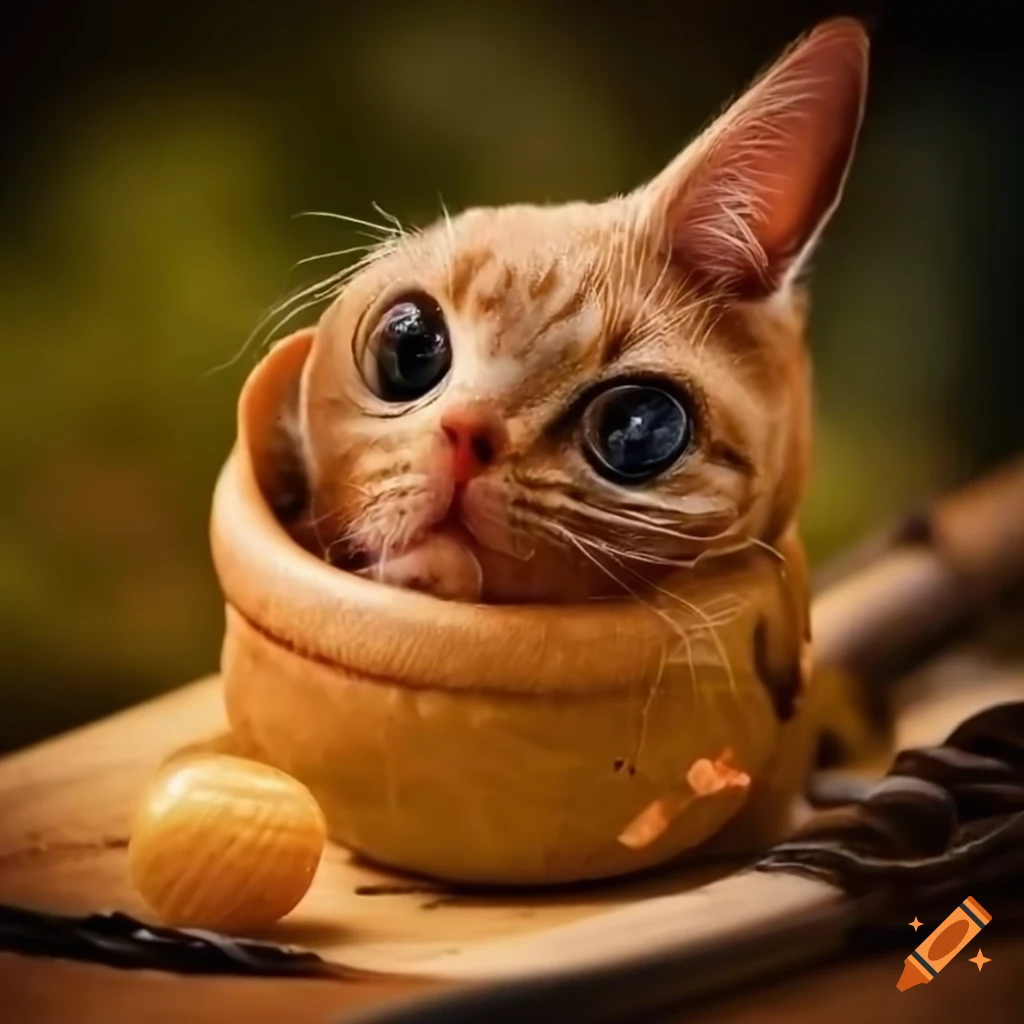 Cucumber cat with caramel ketchup on Craiyon