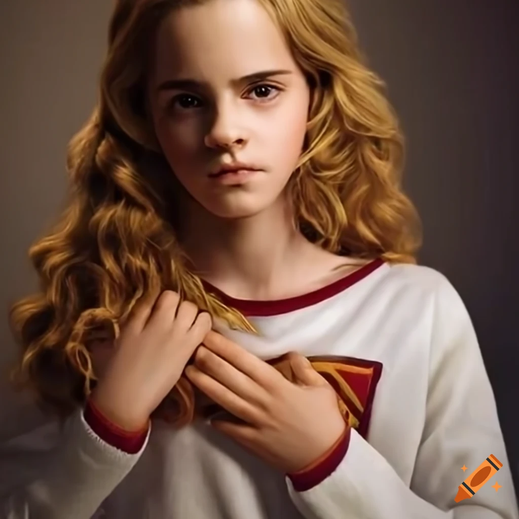 Hermione in pajamas on bed
