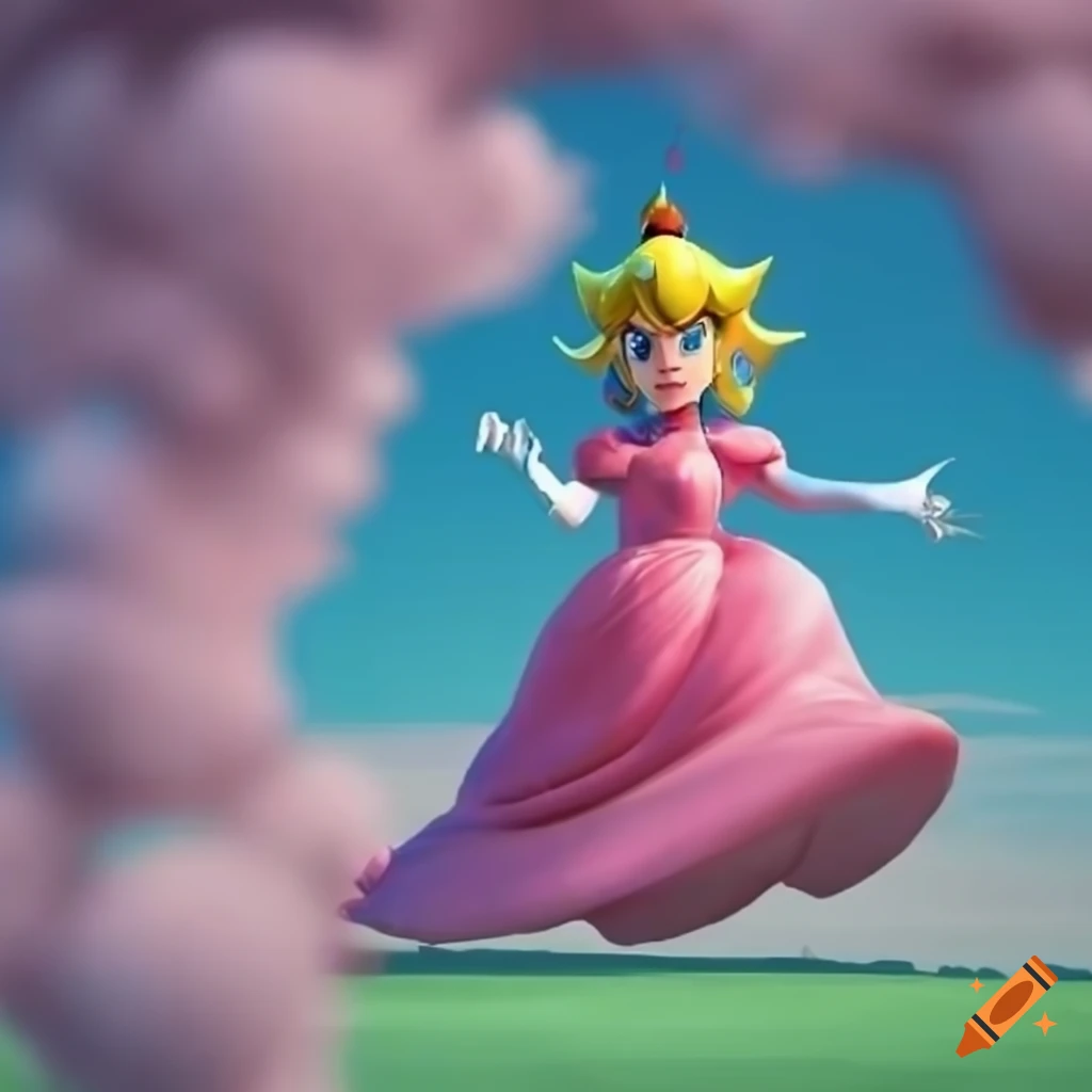 Princess Peach and Link in ballgowns