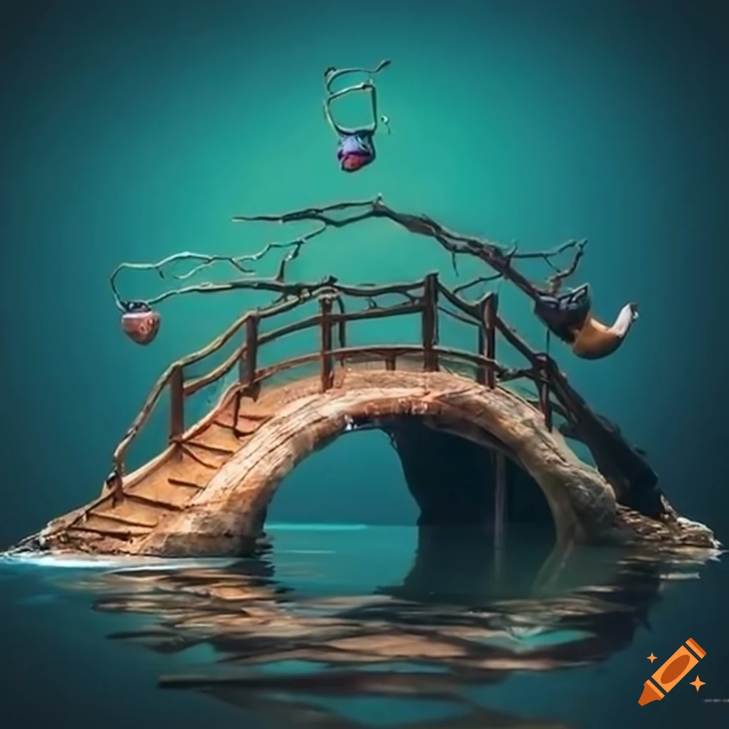 Image of a floating tea kettle bridge