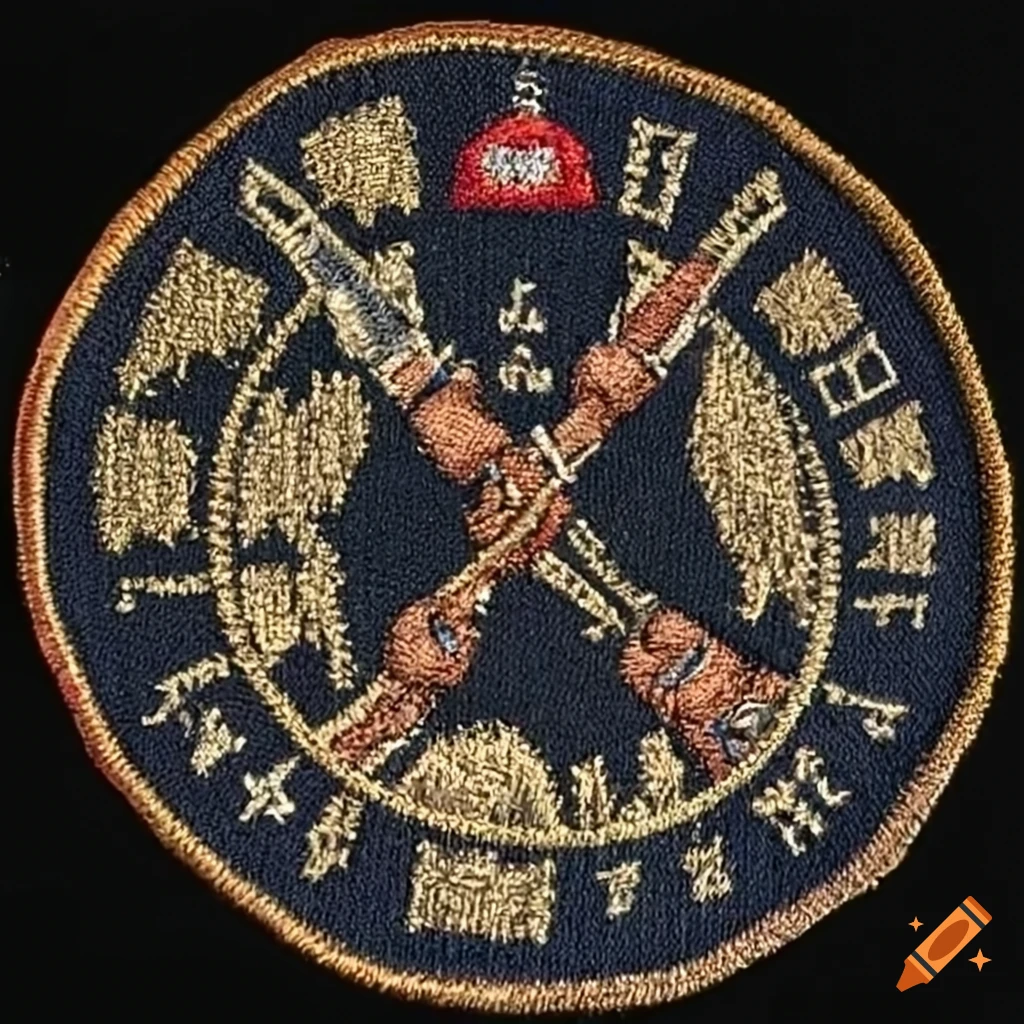 Apollo mission inspired patch with endoscope handle and intricate dials