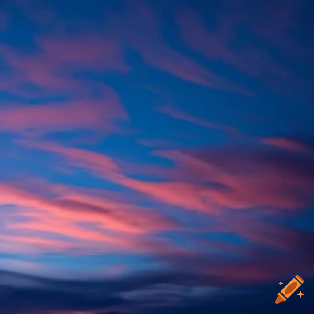 dusk sky with scattered clouds