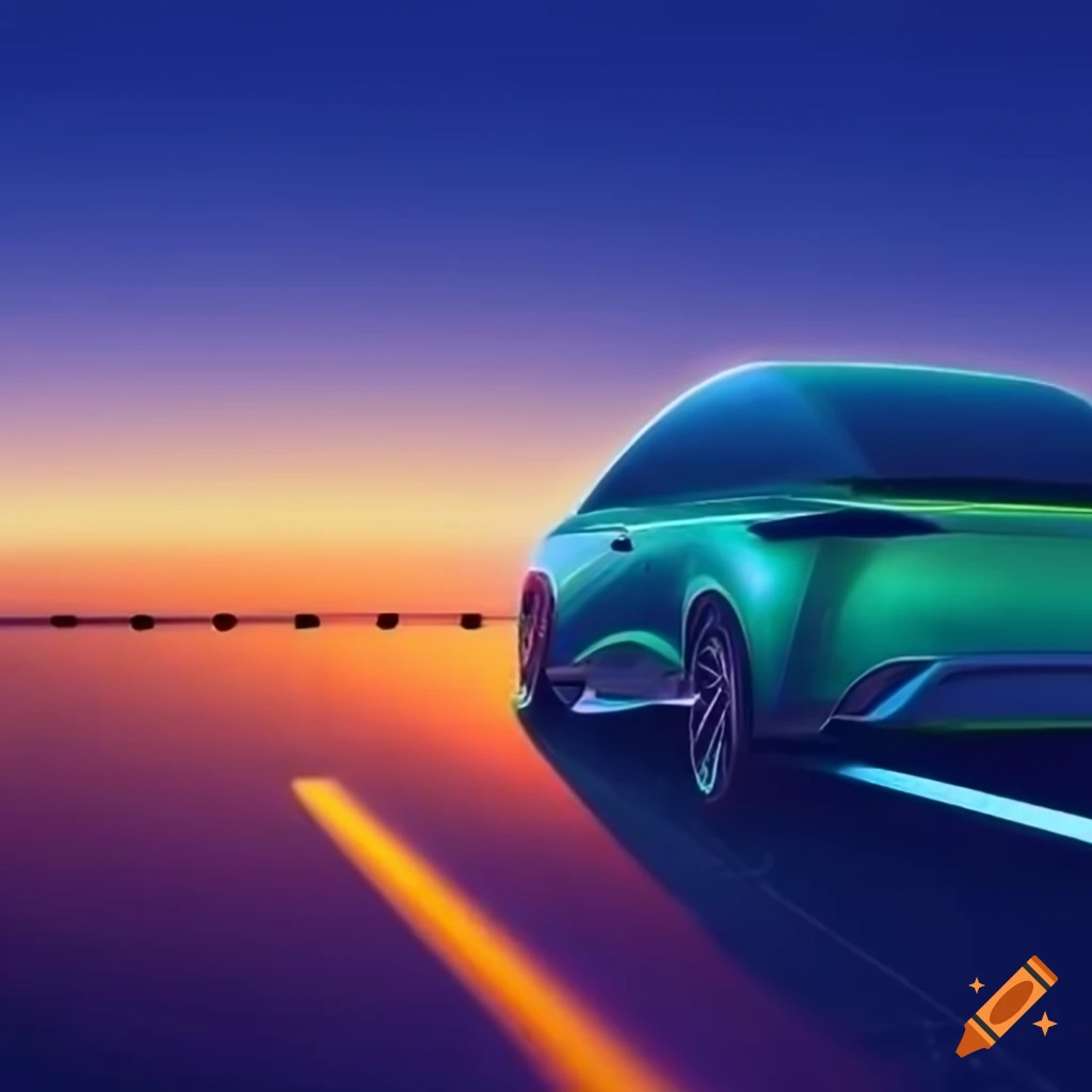 Cover page design with title and subheading on electric vehicles and