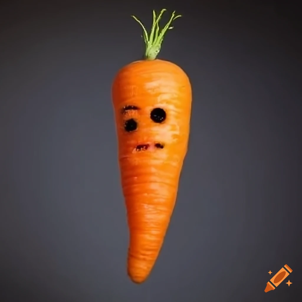 Image of a vibrant and energetic carrot