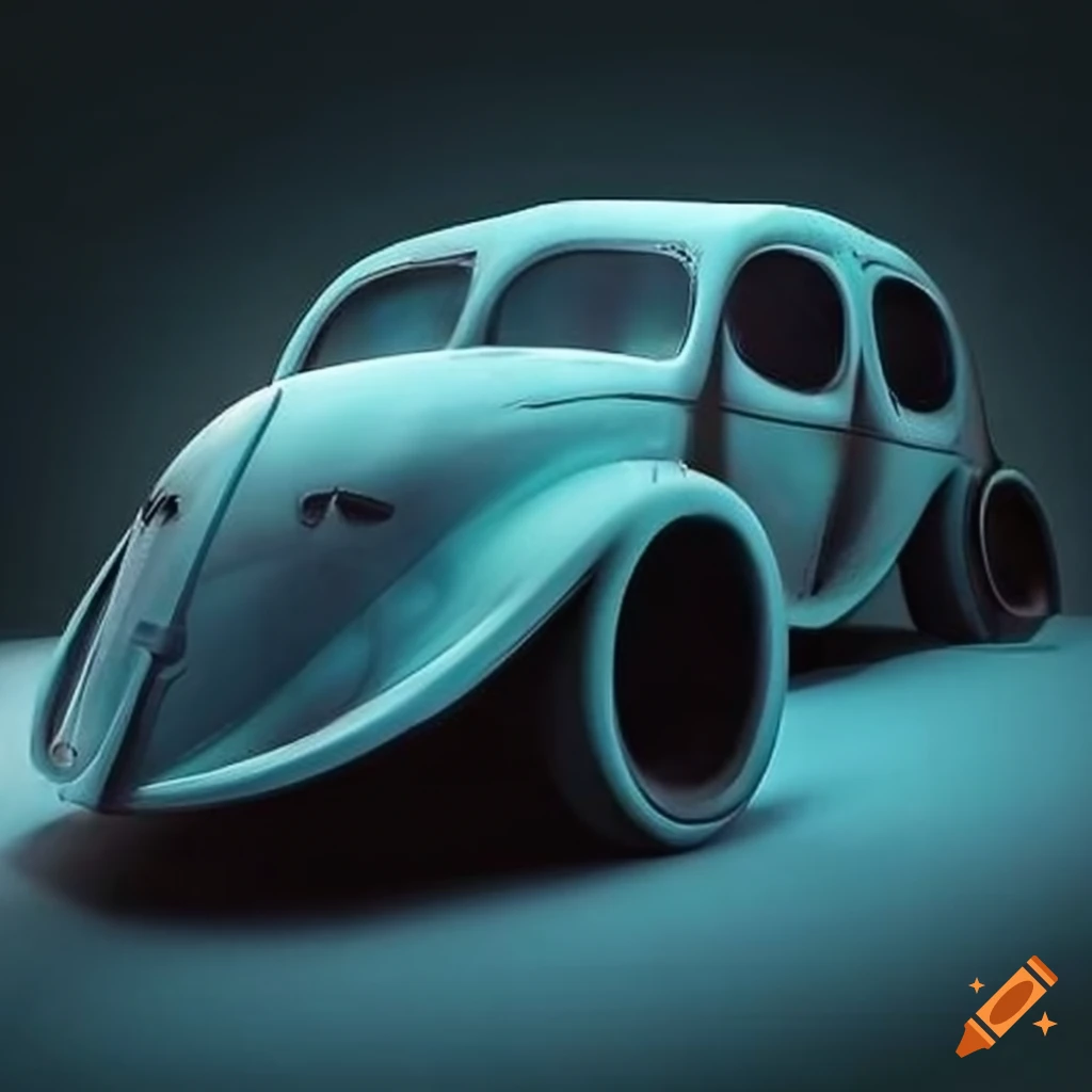 Image of a mysterious ghost car on Craiyon