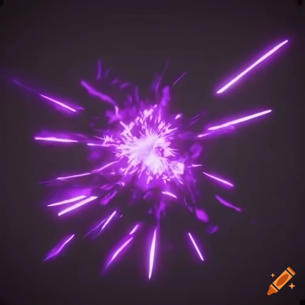 Purple spark explosion in unreal engine 5 on Craiyon