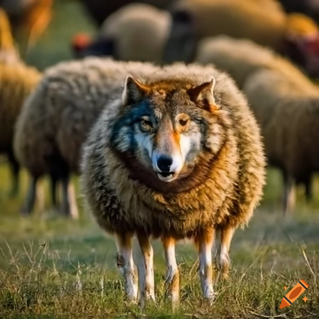 Wolf in sheep's clothing on Craiyon