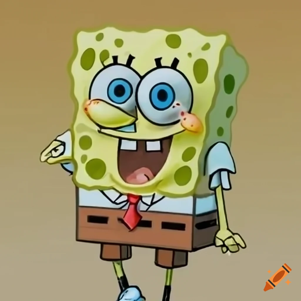SpongeBob SquarePants - Yay Spongebob Pose - Juniors Cropped Cotton Blend T-Shirt  - Walmart.com