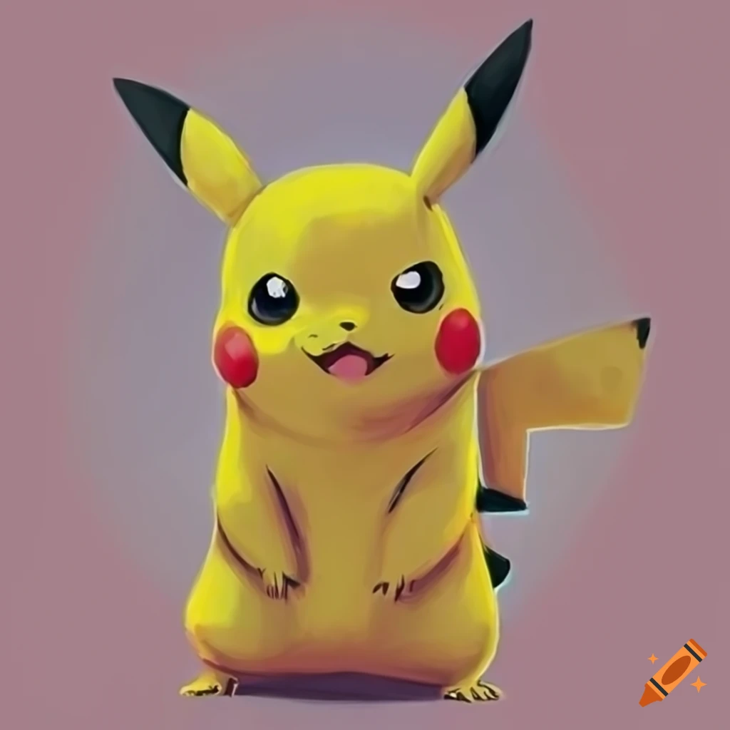 Pikachu in the style of Edvard Munch