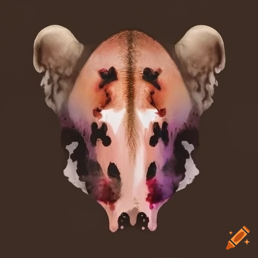 abstract tapir created with inkblots