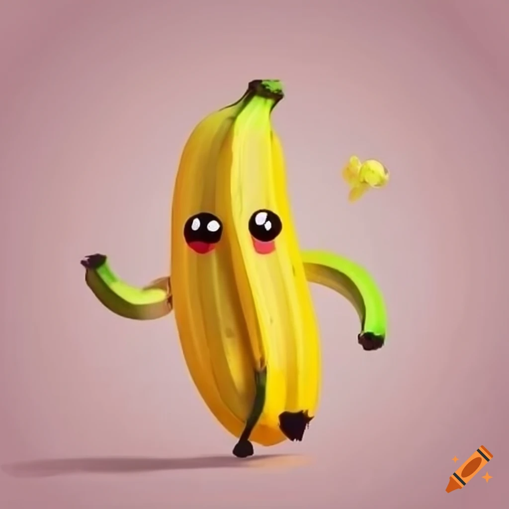 Cute banana with foil hat on Craiyon