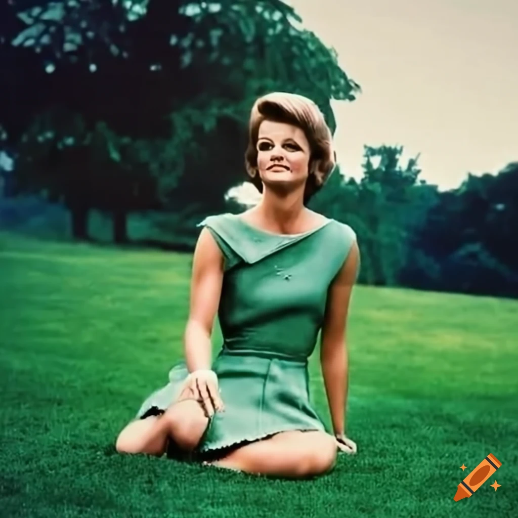 Jacqueline kennedy kneeling on a lawn on Craiyon