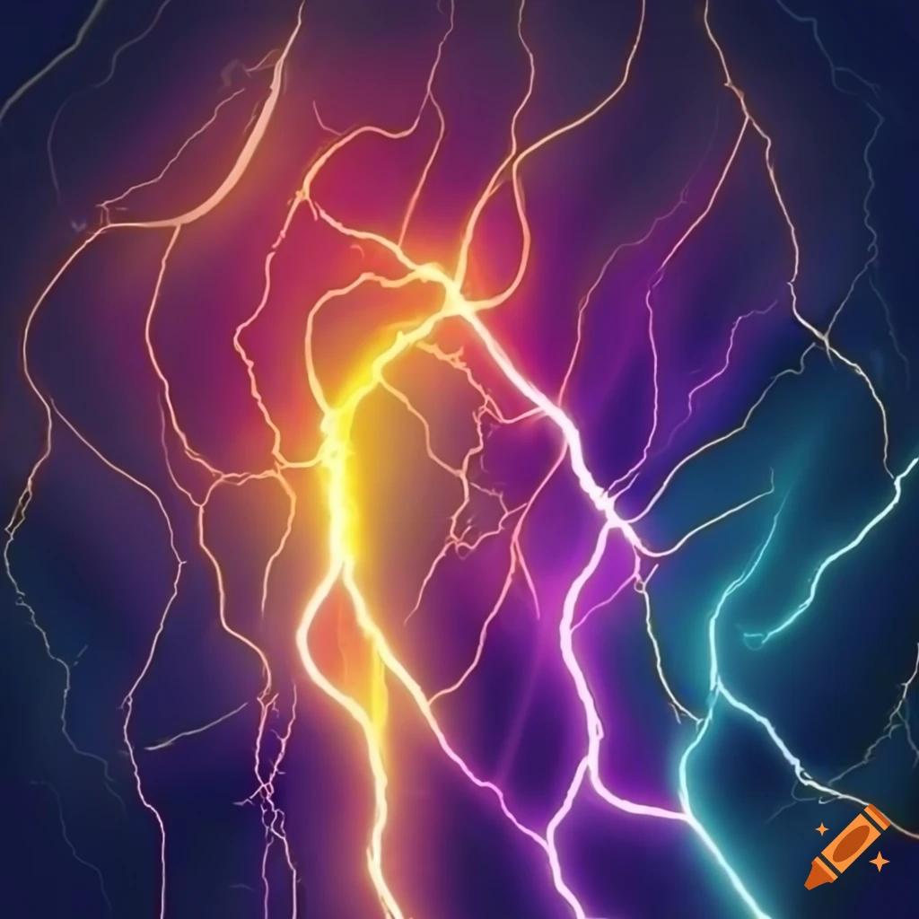 Bright abstract lightning on Craiyon