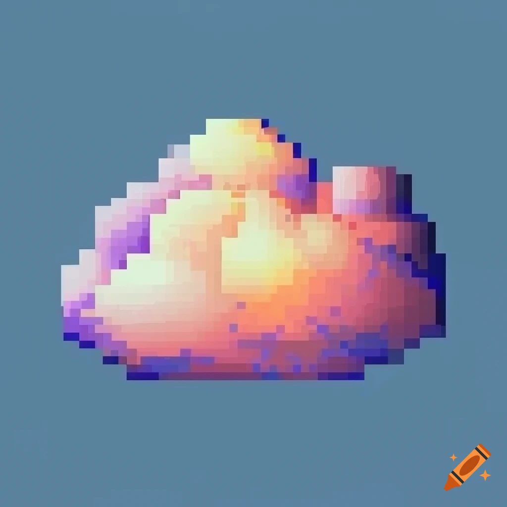 pixel art of a cloud