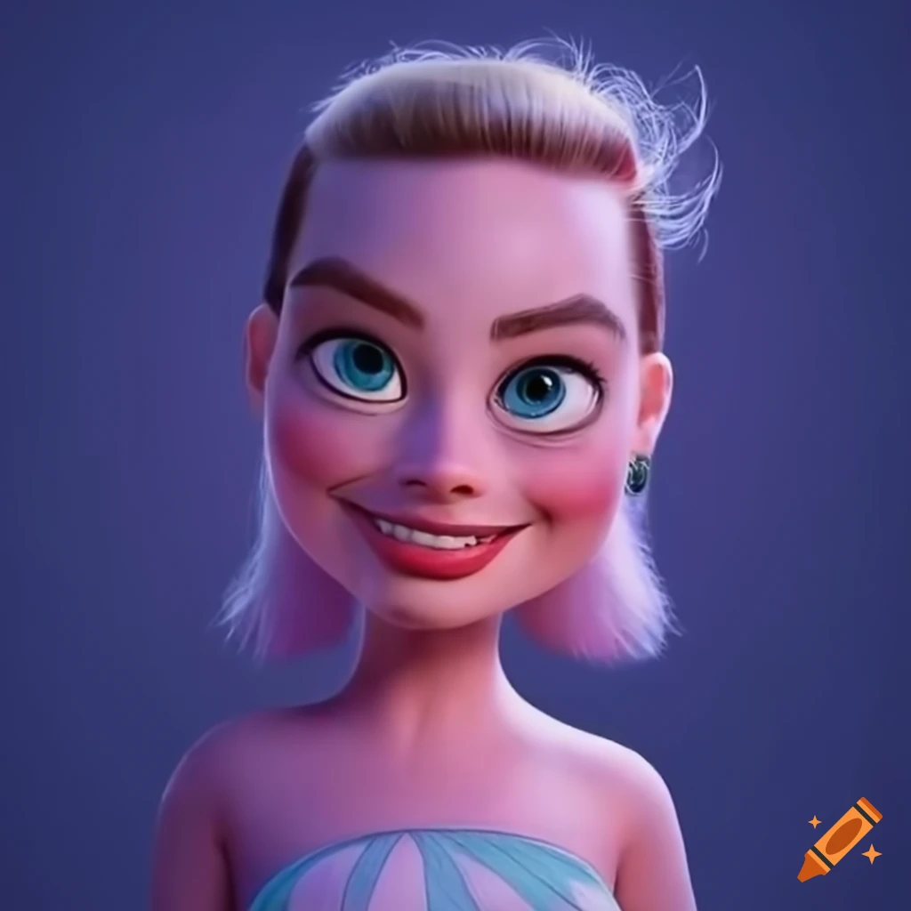 Margot Robbie as a Pixar character