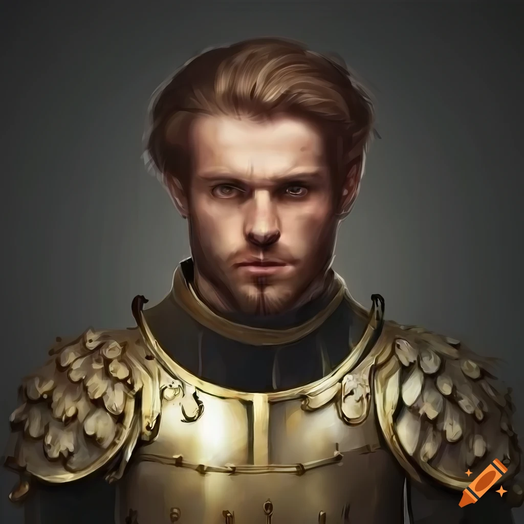 Retrato de soldado medieval on Craiyon