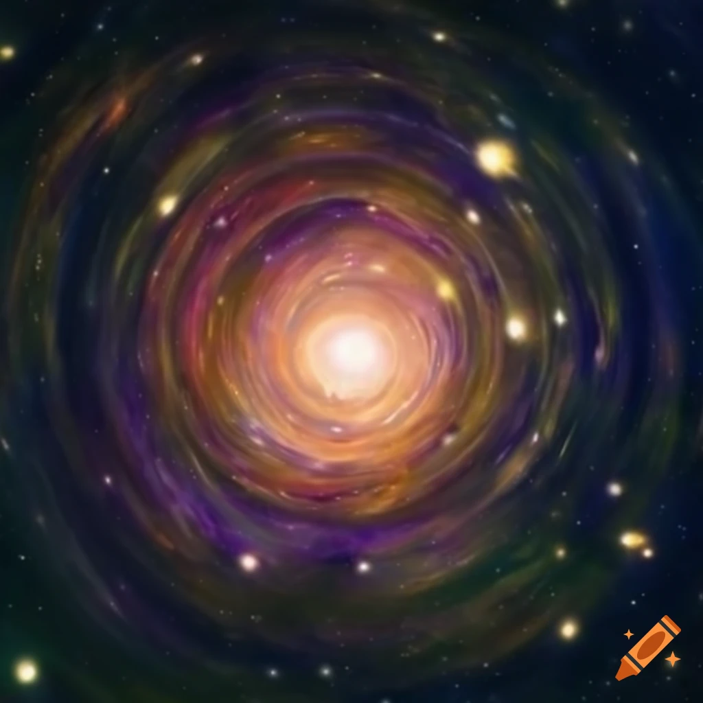 Sparkling galactic vortex on Craiyon