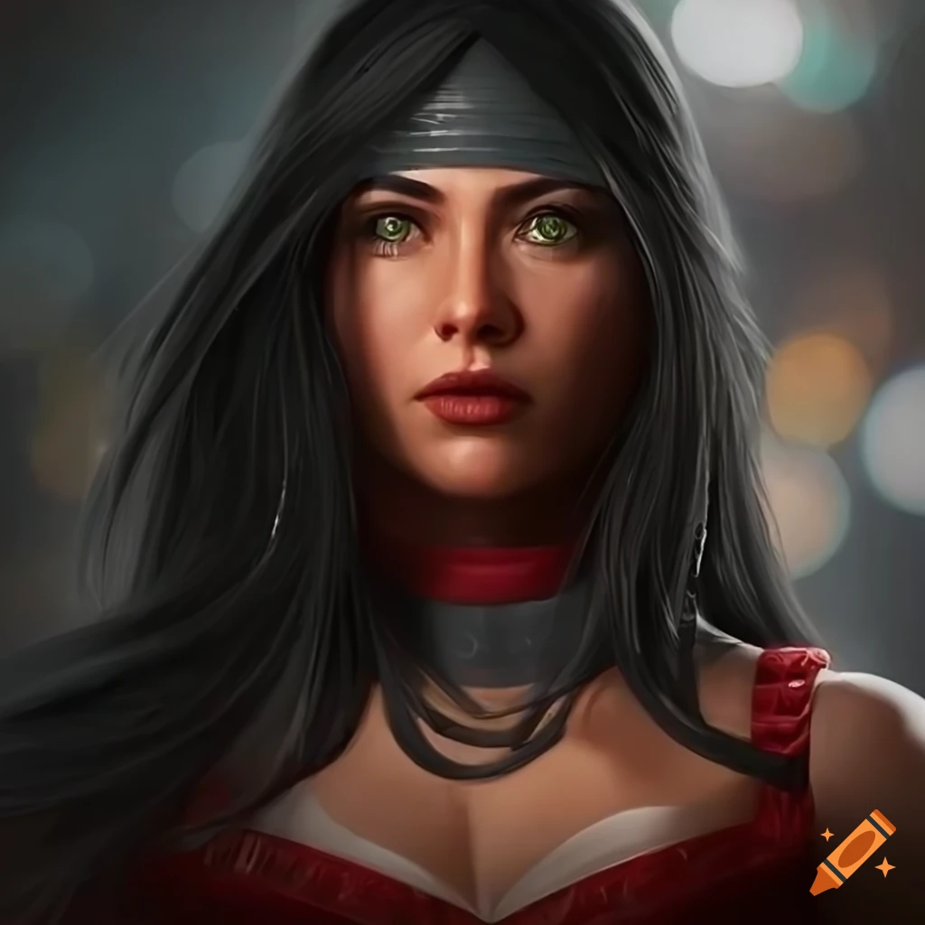 digital artwork of Alexandra Botez as Elektra Assassin
